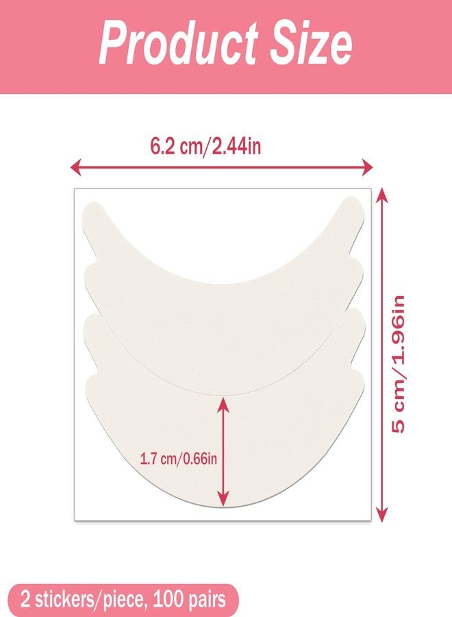 WY LIGHTING LEVEL 200 قطعة من وسادات العين الإسفنجية لتطويل الرموش، وسادات رفع الرموش خالية من الوبر، مستلزمات تطويل الرموش، أشرطة رموش مقاومة للماء، وسادة ناعمة تحت العينين تناسب معظم أشكال العيون - Image 2
